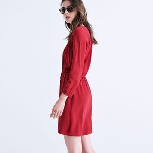❤️Madewell Silk Red Woodland Dress Size 12